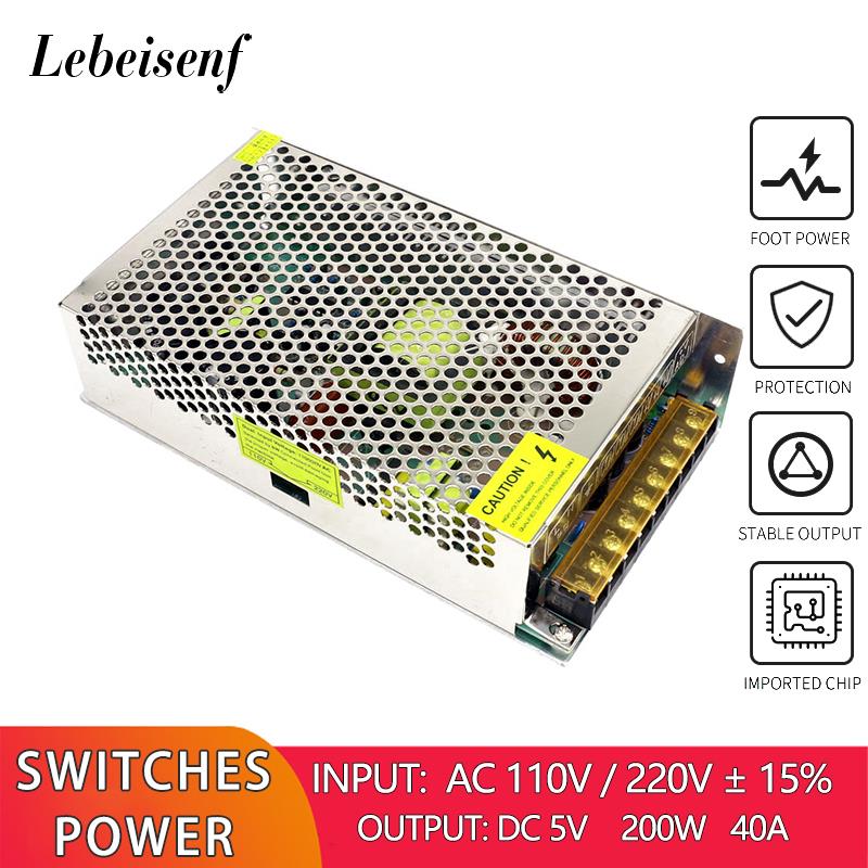 Smps Power Supply - 110/220V AC naar DC 5V 40A