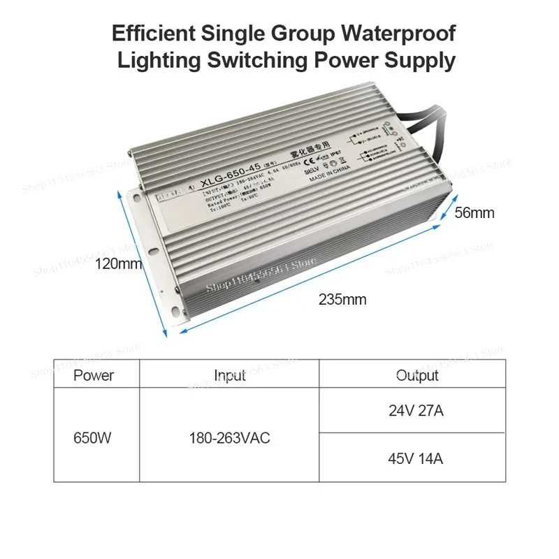 650W waterdichte IP67 voeding: - Power Supply 650W recensie en prijs