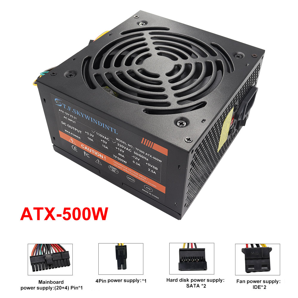 Goedkope 500W Zwarte ATX Deskt - Power Supply 650W recensie en prijs